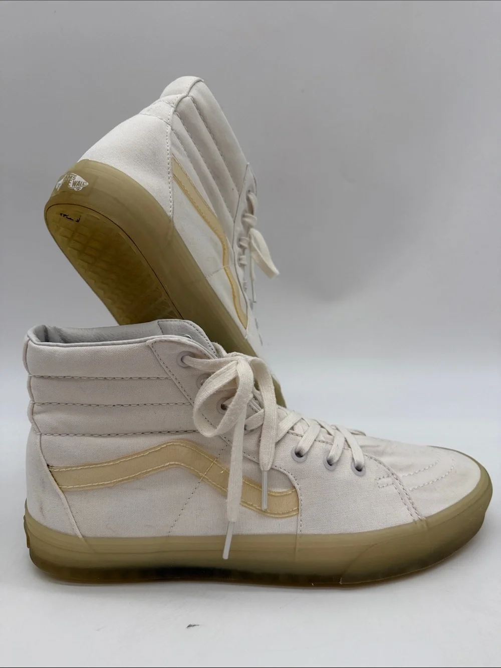 Vans Sk8-Hi Off The Wall Classic Skate 500714 Shoes White Cream Men's Size 11.0
